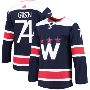 Men's Washington Capitals John Carlson Adidas Authentic 2020/21 Alternate Primegreen Pro Jersey - Navy