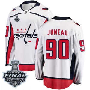 Youth Washington Capitals Joe Juneau Fanatics Branded Breakaway Away 2018 Stanley Cup Final Patch Jersey - White