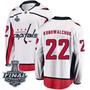 Youth Washington Capitals Steve Konowalchuk Fanatics Branded Breakaway Away 2018 Stanley Cup Final Patch Jersey - White