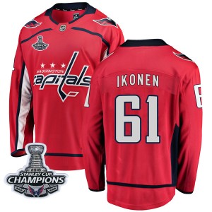 Youth Washington Capitals Juuso Ikonen Fanatics Branded Breakaway Home 2018 Stanley Cup Champions Patch Jersey - Red