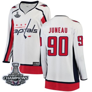 Women's Washington Capitals Joe Juneau Fanatics Branded Breakaway Away 2018 Stanley Cup Champions Patch Jersey - White