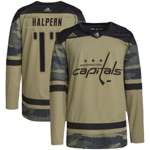 Men's Washington Capitals Jeff Halpern Adidas Authentic Military Appreciation Practice Jersey - Camo