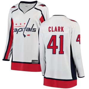 Women's Washington Capitals Chase Clark Fanatics Branded Breakaway Away Jersey - White