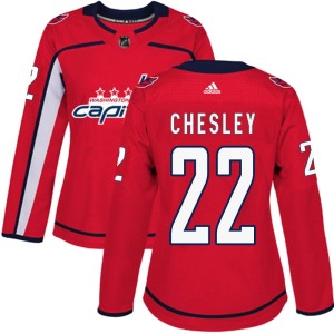 Women's Washington Capitals Ryan Chesley Adidas Authentic Home Jersey - Red