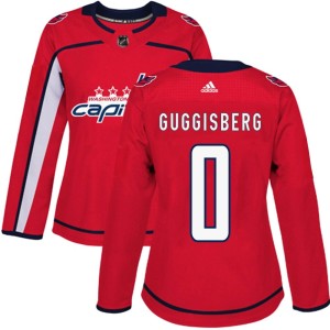 Women's Washington Capitals Peter Guggisberg Adidas Authentic Home Jersey - Red