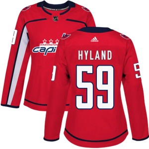 Women's Washington Capitals Brett Hyland Adidas Authentic Home Jersey - Red