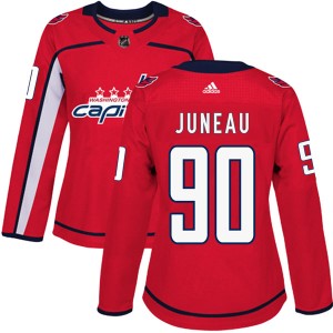 Women's Washington Capitals Joe Juneau Adidas Authentic Home Jersey - Red