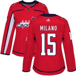 Women's Washington Capitals Sonny Milano Adidas Authentic Home Jersey - Red