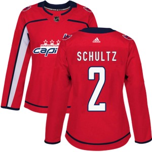 Women's Washington Capitals Justin Schultz Adidas Authentic Home Jersey - Red