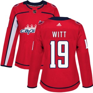 Women's Washington Capitals Brendan Witt Adidas Authentic Home Jersey - Red