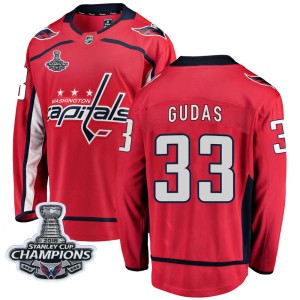 Men's Washington Capitals Radko Gudas Fanatics Branded Breakaway Home 2018 Stanley Cup Champions Patch Jersey - Red