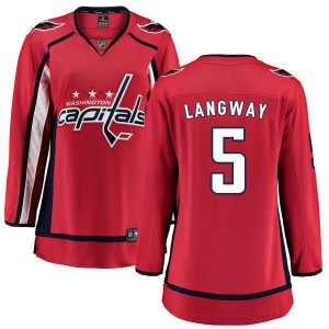 Women's Washington Capitals Rod Langway Fanatics Branded Home Breakaway Jersey - Red