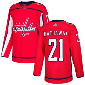 Youth Washington Capitals Garnet Hathaway Adidas Authentic Home Jersey - Red