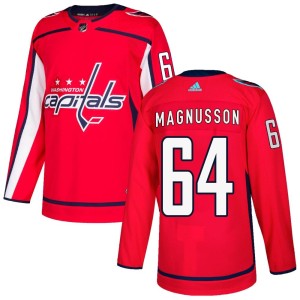 Youth Washington Capitals Oskar Magnusson Adidas Authentic Home Jersey - Red