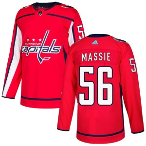 Youth Washington Capitals Jake Massie Adidas Authentic Home Jersey - Red