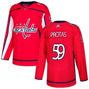 Youth Washington Capitals Aliaksei Protas Adidas Authentic Home Jersey - Red