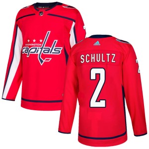 Youth Washington Capitals Justin Schultz Adidas Authentic Home Jersey - Red