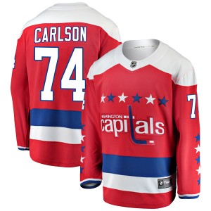 Men's Washington Capitals John Carlson Fanatics Branded Breakaway Alternate Jersey - Red