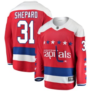 Men's Washington Capitals Hunter Shepard Fanatics Branded Breakaway Alternate Jersey - Red