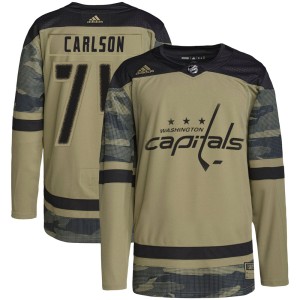 Youth Washington Capitals John Carlson Adidas Authentic Military Appreciation Practice Jersey - Camo