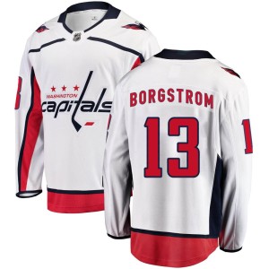 Men's Washington Capitals Henrik Borgstrom Fanatics Branded Breakaway Away Jersey - White