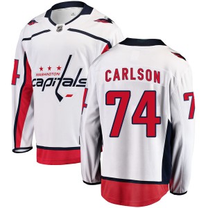 Men's Washington Capitals John Carlson Fanatics Branded Breakaway Away Jersey - White