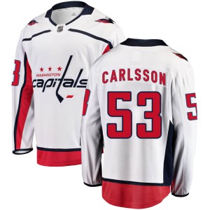 Men's Washington Capitals Gabriel Carlsson Fanatics Branded Breakaway Away Jersey - White