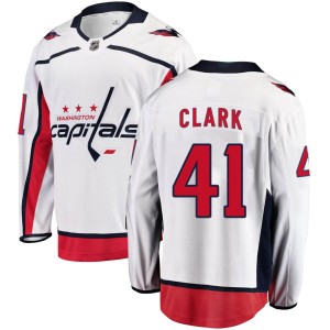 Men's Washington Capitals Chase Clark Fanatics Branded Breakaway Away Jersey - White