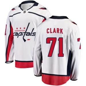 Men's Washington Capitals Kody Clark Fanatics Branded Breakaway Away Jersey - White