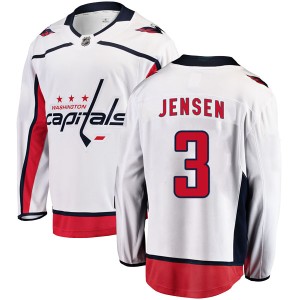 Men's Washington Capitals Nick Jensen Fanatics Branded Breakaway Away Jersey - White