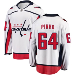 Men's Washington Capitals Brian Pinho Fanatics Branded ized Breakaway Away Jersey - White