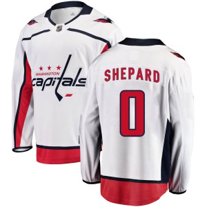 Men's Washington Capitals Hunter Shepard Fanatics Branded Breakaway Away Jersey - White