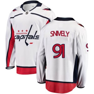 Men's Washington Capitals Joe Snively Fanatics Branded Breakaway Away Jersey - White