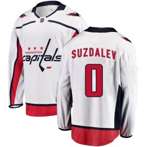 Men's Washington Capitals Alexander Suzdalev Fanatics Branded Breakaway Away Jersey - White
