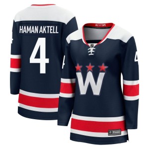 Women's Washington Capitals Hardy Haman Aktell Fanatics Branded Premier zied Breakaway 2020/21 Alternate Jersey - Navy
