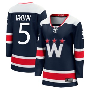 Women's Washington Capitals Rod Langway Fanatics Branded Premier zied Breakaway 2020/21 Alternate Jersey - Navy
