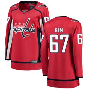 Women's Washington Capitals Michael Kim Fanatics Branded Breakaway Home Jersey - Red