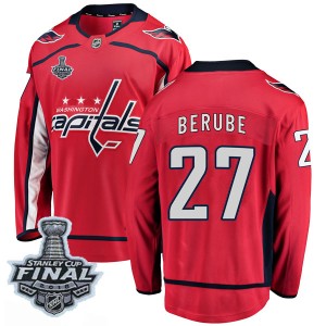 Men's Washington Capitals Craig Berube Fanatics Branded Breakaway Home 2018 Stanley Cup Final Patch Jersey - Red