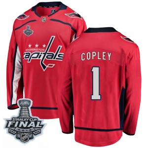 Men's Washington Capitals Pheonix Copley Fanatics Branded Breakaway Home 2018 Stanley Cup Final Patch Jersey - Red