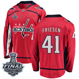 Men's Washington Capitals Jeff Friesen Fanatics Branded Breakaway Home 2018 Stanley Cup Final Patch Jersey - Red
