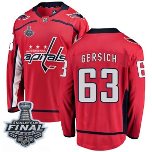 Men's Washington Capitals Shane Gersich Fanatics Branded Breakaway Home 2018 Stanley Cup Final Patch Jersey - Red