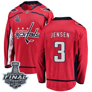 Men's Washington Capitals Nick Jensen Fanatics Branded Breakaway Home 2018 Stanley Cup Final Patch Jersey - Red