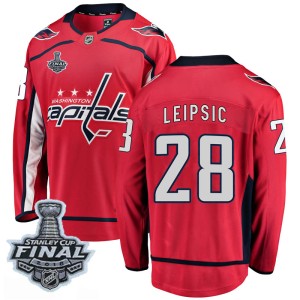 Men's Washington Capitals Brendan Leipsic Fanatics Branded Breakaway Home 2018 Stanley Cup Final Patch Jersey - Red