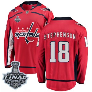 Men's Washington Capitals Chandler Stephenson Fanatics Branded Breakaway Home 2018 Stanley Cup Final Patch Jersey - Red