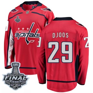 Youth Washington Capitals Christian Djoos Fanatics Branded Breakaway Home 2018 Stanley Cup Final Patch Jersey - Red