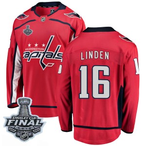 Youth Washington Capitals Trevor Linden Fanatics Branded Breakaway Home 2018 Stanley Cup Final Patch Jersey - Red