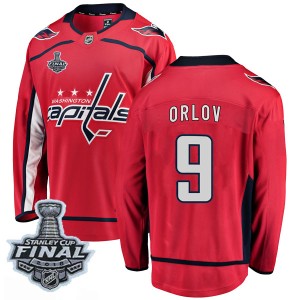 Youth Washington Capitals Dmitry Orlov Fanatics Branded Breakaway Home 2018 Stanley Cup Final Patch Jersey - Red