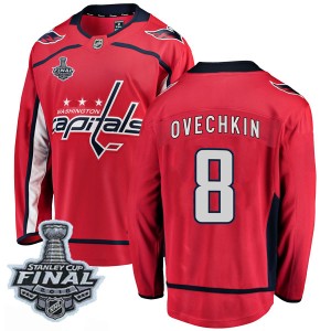 Youth Washington Capitals Alexander Ovechkin Fanatics Branded Breakaway Home 2018 Stanley Cup Final Patch Jersey - Red