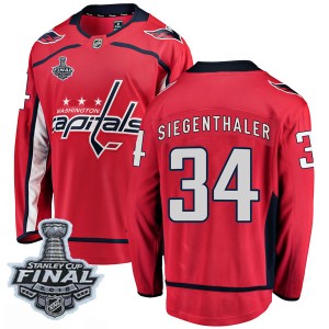 Youth Washington Capitals Jonas Siegenthaler Fanatics Branded Breakaway Home 2018 Stanley Cup Final Patch Jersey - Red