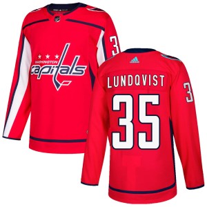Men's Washington Capitals Henrik Lundqvist Adidas Authentic Home Jersey - Red